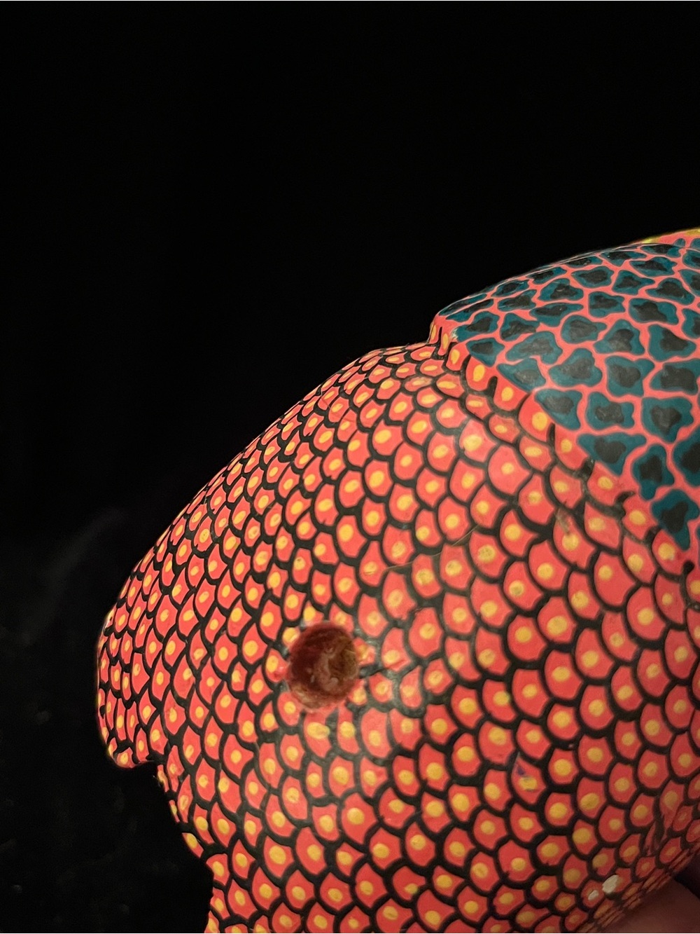 Handcrafted Oaxacan Wood Armadillo Alebrije Pink Signed R. Hernandez No Tail - Picture 6 of 10
